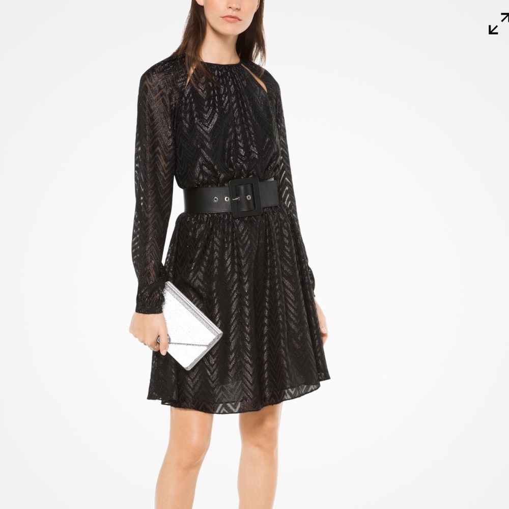 MICHAEL Michael Kors Herringbone Jacquard Dress
